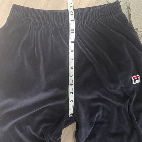 Fila Navy Blue Velour Track Suit with White Piping. Sz Small - Picture 7 of 13